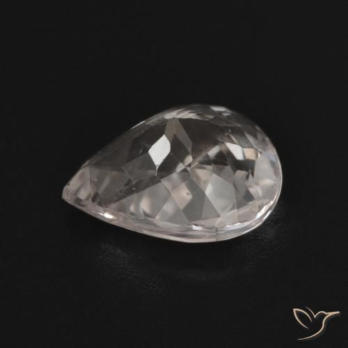 Morganite Rosa chiaro naturale da 1.40 ct, Forma a pera, VVS