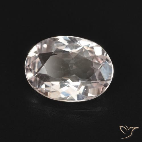 Morganite Rosa chiaro naturale da 1.27 ct, Ovale, VVS