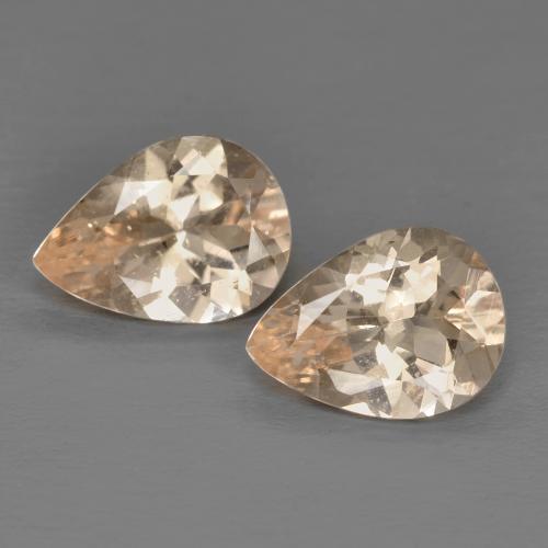 Morganite naturale arancione da 1,70 ct, taglio a pera, VS-SI