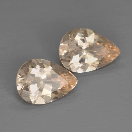 Morganite naturale arancione da 1,70 ct, taglio a pera, VS-SI