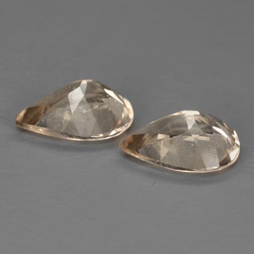 Morganite naturale arancione da 1,70 ct, taglio a pera, VS-SI