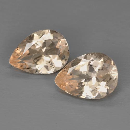 Gemme di Morganite Arancione chiaro naturale da 1.79 ct, Forma a pera, VS-SI