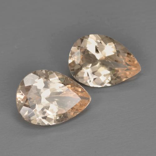Gemme di Morganite Arancione chiaro naturale da 1.79 ct, Forma a pera, VS-SI