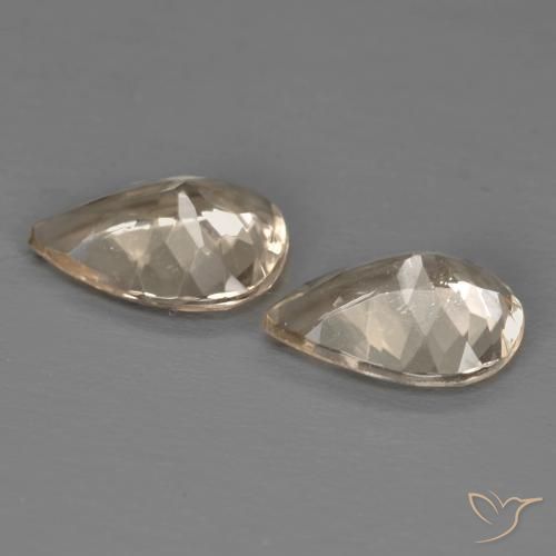 Gemme di Morganite Light Neutral Orange naturale da 1.39 ct, Forma a pera, VS