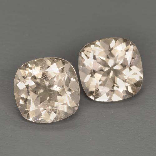 Morganite naturale arancione da 1,51 ct, taglio a cuscino, VS