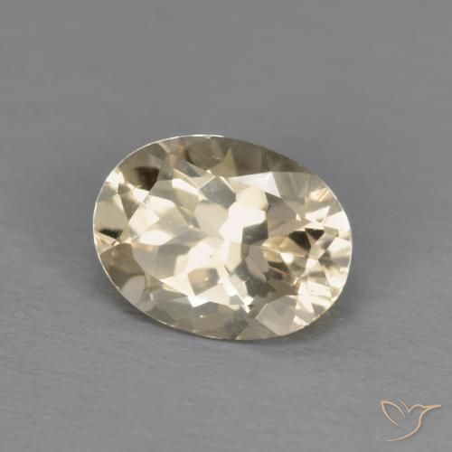 Morganite Dorato chiaro naturale da 1.09 ct, Ovale, VVS-VS