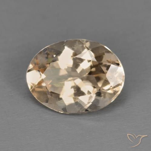 Morganite Dorato chiaro naturale da 1.02 ct, Ovale, VVS-VS