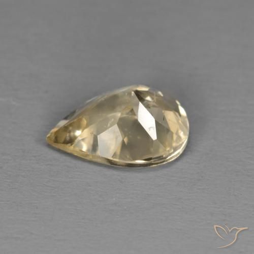 Morganite Dorato chiaro naturale da 0.87 ct, Forma a pera, VS