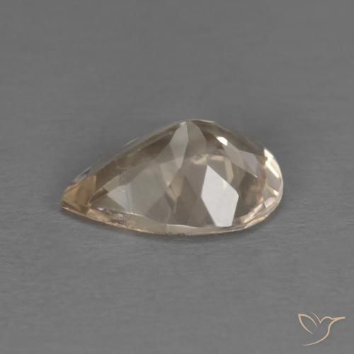 Morganite Dorato chiaro naturale da 0.74 ct, Forma a pera, VS