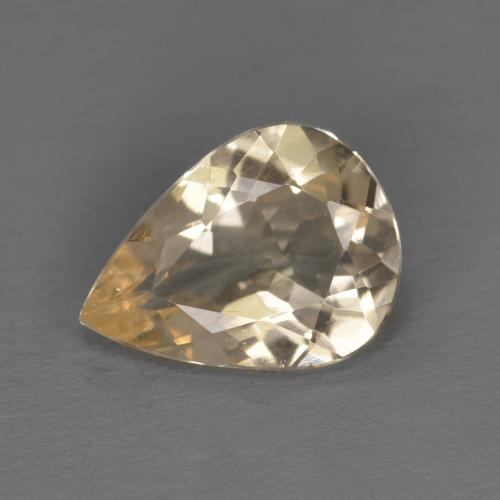 Morganite naturale dorato da 0,86 ct, taglio a pera, VS