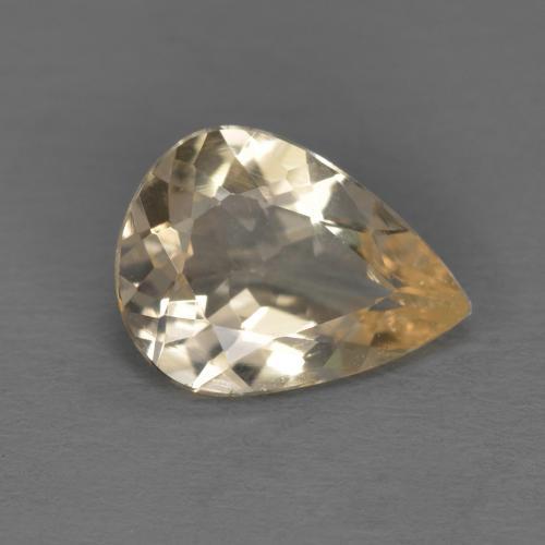 Morganite naturale dorato da 0,86 ct, taglio a pera, VS