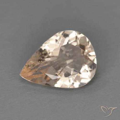 0.89ct Naturale Rosa medio Morganite, Forma a pera, VS