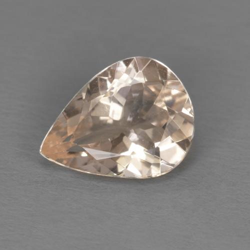 Morganite naturale rosa da 0,84 ct, taglio a pera, VS