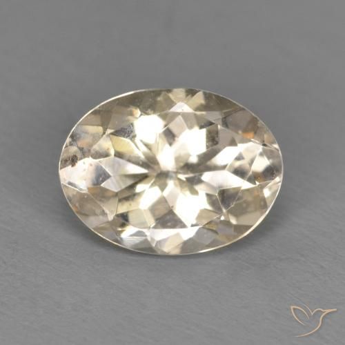0.99ct Naturale Dorato chiaro Morganite, Ovale, VS