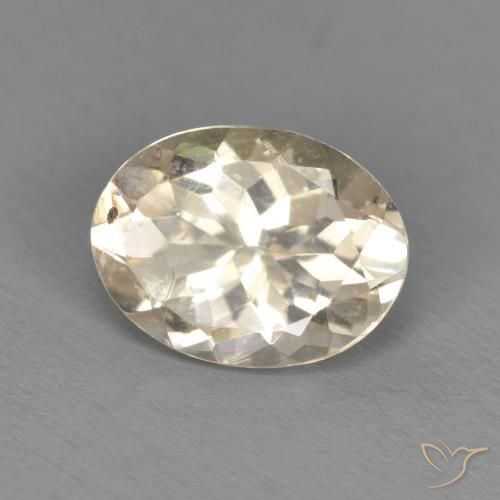 Morganite Dorato chiaro naturale da 0.99 ct, Ovale, VS