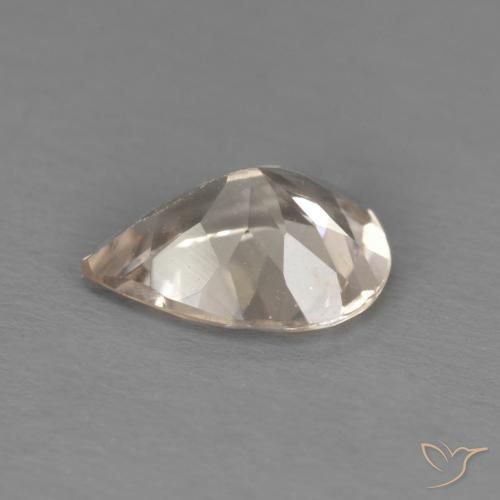 Morganite Rosa salmone naturale da 0.76 ct, Forma a pera, VS