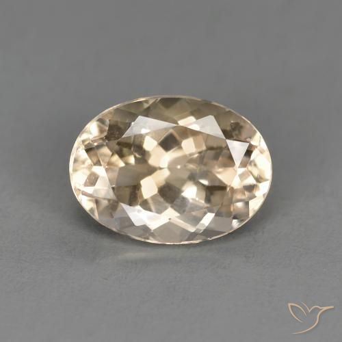 1.26ct Naturale Dorato chiaro Morganite, Ovale, VS