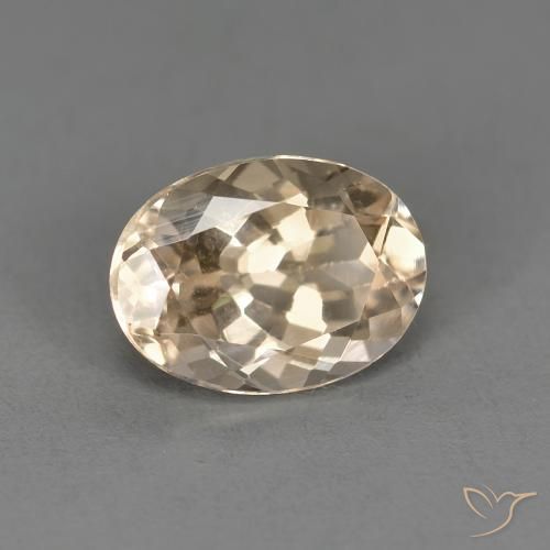 Morganite Dorato chiaro naturale da 1.26 ct, Ovale, VS