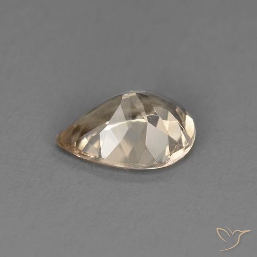 Morganite Dorato chiaro naturale da 0.84 ct, Forma a pera, VS