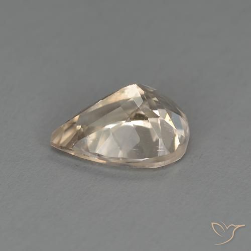 Morganite Dorato chiaro naturale da 0.95 ct, Forma a pera, VS
