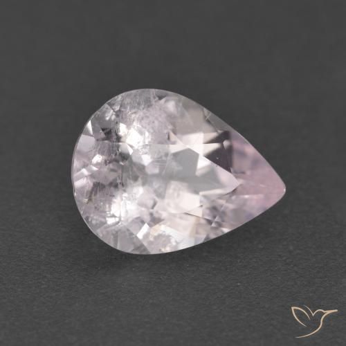 Morganite Rosa chiaro naturale da 1.19 ct, Forma a pera, VS-SI