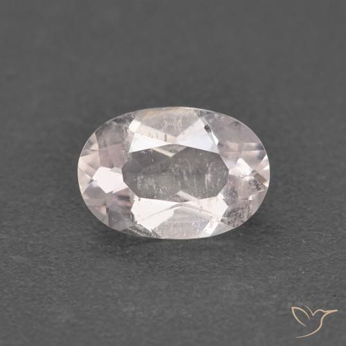 0.57ct Naturale Rosa chiaro Morganite, Ovale, VS-SI