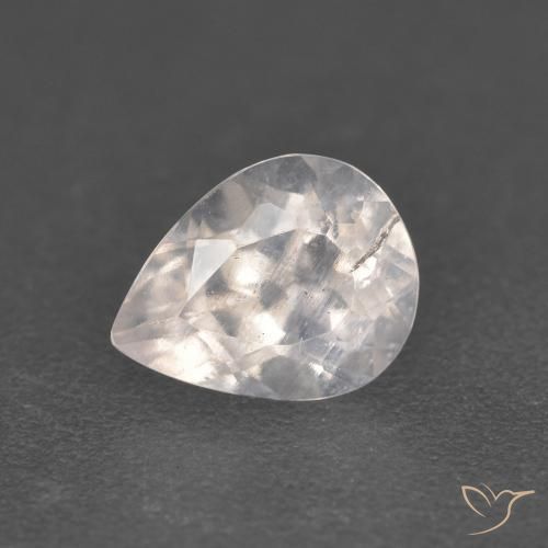 0.84ct Naturale Rosa salmone Morganite, Forma a pera, VS-SI