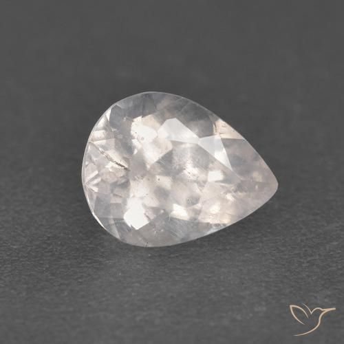 Morganite Rosa salmone naturale da 0.84 ct, Forma a pera, VS-SI