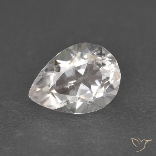 Morganite Rosa Molto Chiaro naturale da 1.12 ct, Forma a pera, VS-SI