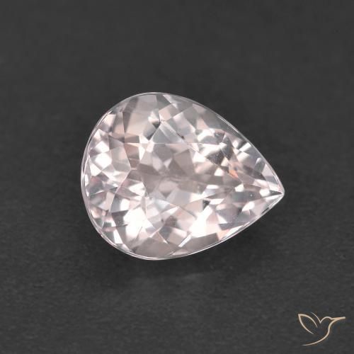 1.34ct Naturale Rosa chiaro Morganite, Forma a pera, VVS
