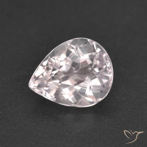 Morganite Rosa chiaro naturale da 1.34 ct, Forma a pera, VVS