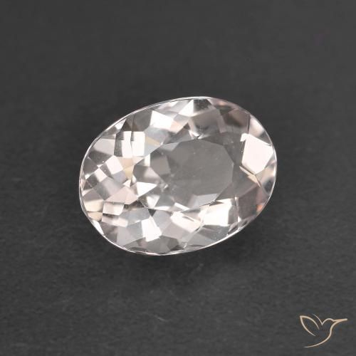 0.99ct Naturale Rosa chiaro Morganite, Ovale, VVS
