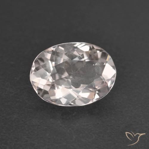 Morganite Rosa chiaro naturale da 0.99 ct, Ovale, VVS
