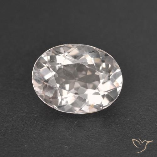 1.35ct Naturale Rosa Molto Chiaro Morganite, Ovale, VVS