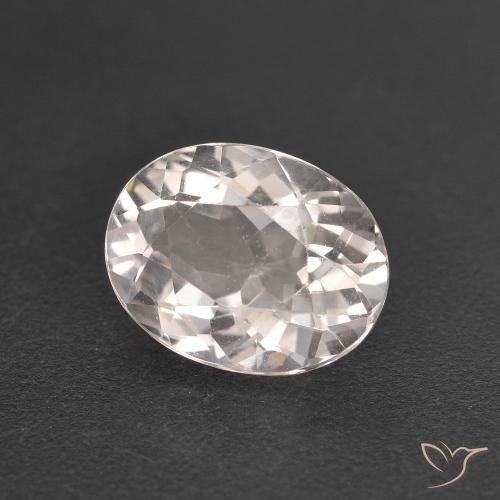 Morganite Rosa Molto Chiaro naturale da 1.35 ct, Ovale, VVS
