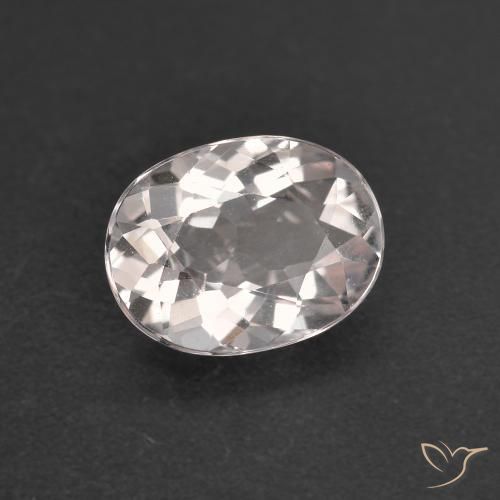 Morganite Rosa Molto Chiaro naturale da 0.98 ct, Ovale, VVS