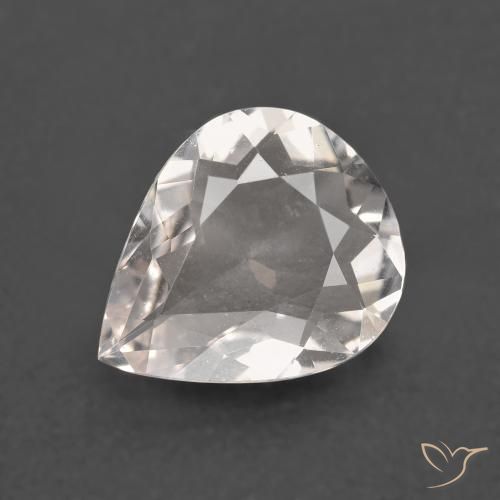 Morganite Rosa Molto Chiaro naturale da 1.63 ct, Forma a pera, VS