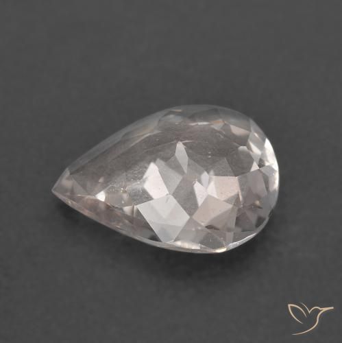 Morganite Rosa Molto Chiaro naturale da 1.63 ct, Forma a pera, VS
