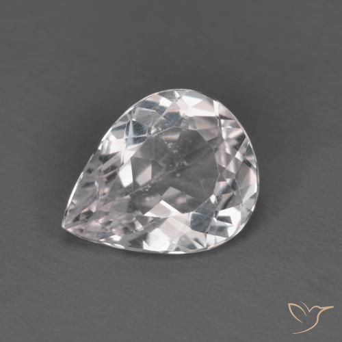 1.46ct Naturale Rosa chiaro Morganite, Forma a pera, VVS-VS