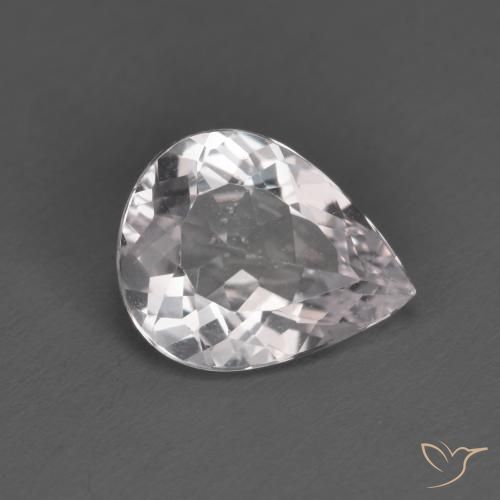 Morganite Rosa chiaro naturale da 1.46 ct, Forma a pera, VVS-VS