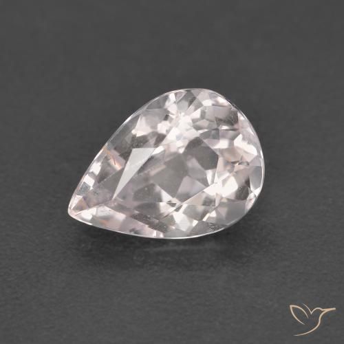1.28ct Naturale Rosa chiaro Morganite, Forma a pera, VVS-VS