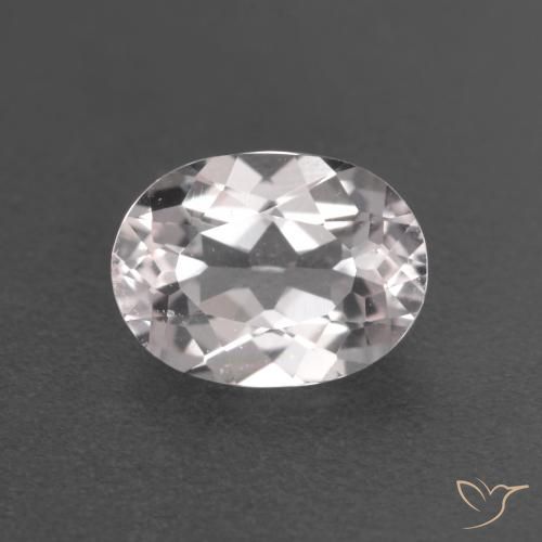 0.80ct Naturale Rosa chiaro Morganite, Ovale, VS