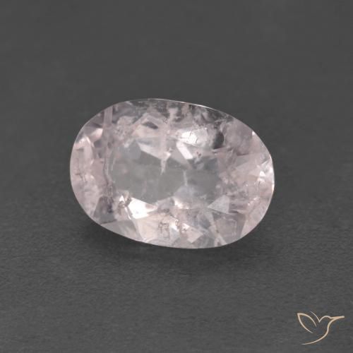 Morganite rosa fenicottero naturale da 1.03 ct, Ovale, SI