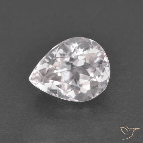 1.11ct Naturale Rosa chiaro Morganite, Forma a pera, VS