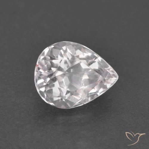 Morganite Rosa chiaro naturale da 1.11 ct, Forma a pera, VS