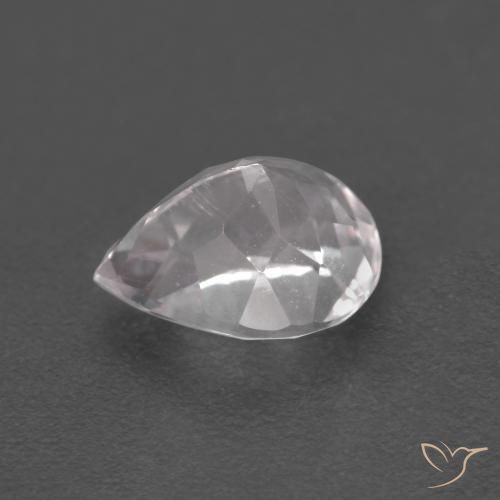 Morganite Rosa chiaro naturale da 1.11 ct, Forma a pera, VS
