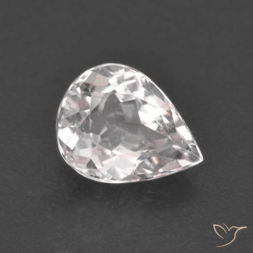 Morganite Rosa chiaro naturale da 1.18 ct, Forma a pera, VS