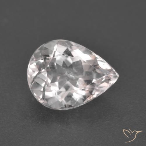 Morganite Rosa chiaro naturale da 1.88 ct, Forma a pera, VS