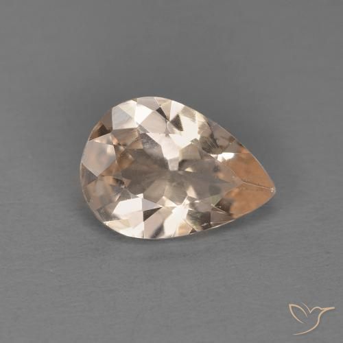 0.72ct Naturale Rosa medio Morganite, Forma a pera, VS