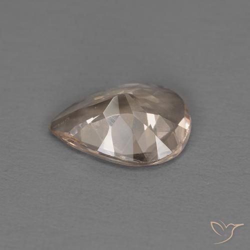 Morganite Rosa medio naturale da 0.72 ct, Forma a pera, VS